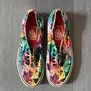 RARE VANS ASPCA Authentic Kitty Cat Rainbow Skate Sneakers 6.5 Men / 8 Women